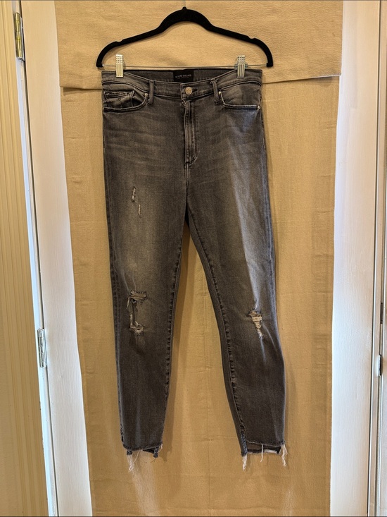 Black Orchid Denim Denim - Black Orchid Denim Women's Gray Distressed Skinny Jeans cropped